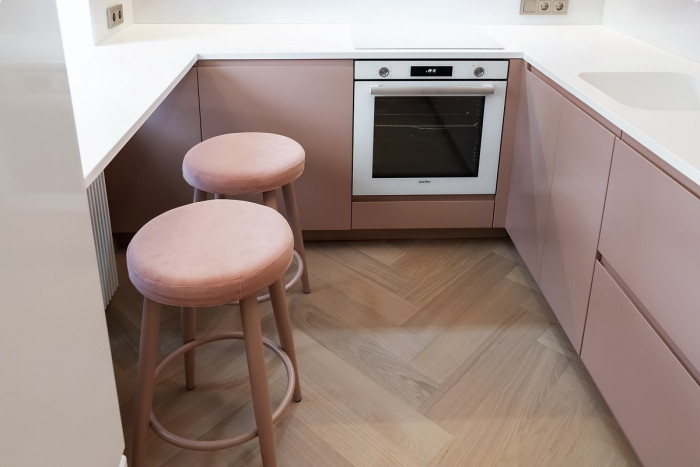 Кварцевый SPC паркет Quartz Parquet Дуб Испанский 33-404 браш Английская Ёлка (635х127х5мм)