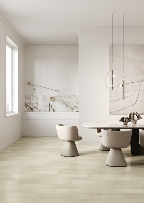 Кварцевый паркет Quartz Parquet CLASSIC Клён Американский Белый 400-56 5/0,6 мм (400-1220х152х5мм)