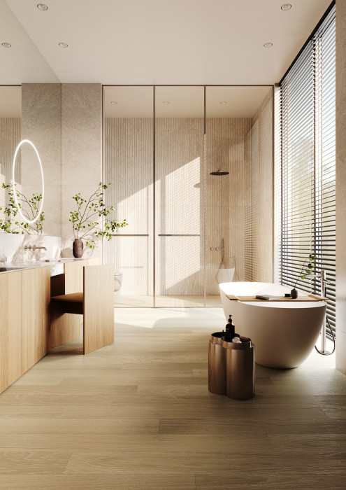 Кварцевый паркет Quartz Parquet CLASSIC Дуб Хельсинки 1258-58 5/0,6 мм (400-1220х152х5мм)