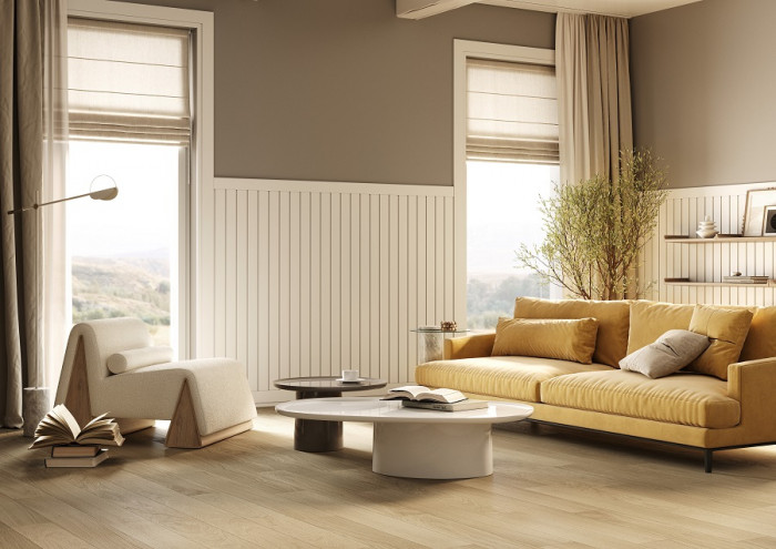 Кварцевый паркет Quartz Parquet CLASSIC Дуб Хельсинки 1258-58 5/0,6 мм (400-1220х152х5мм)