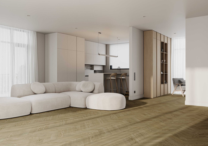 Кварцевый SPC паркет Quartz Parquet Штучный паркет 44-1258-54 Дуб Конго (400х100х5мм)