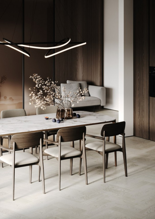 Кварцевый SPC паркет Quartz Parquet Штучный паркет 44-1258-57 Дуб Скандинавский (400х100х5мм)