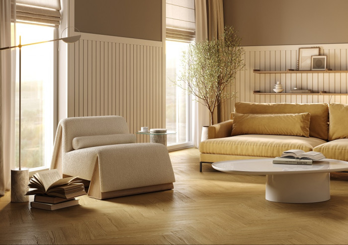 Кварцевый SPC паркет Quartz Parquet Штучный паркет 44-33429 Дуб Рейн (400х100х5мм)