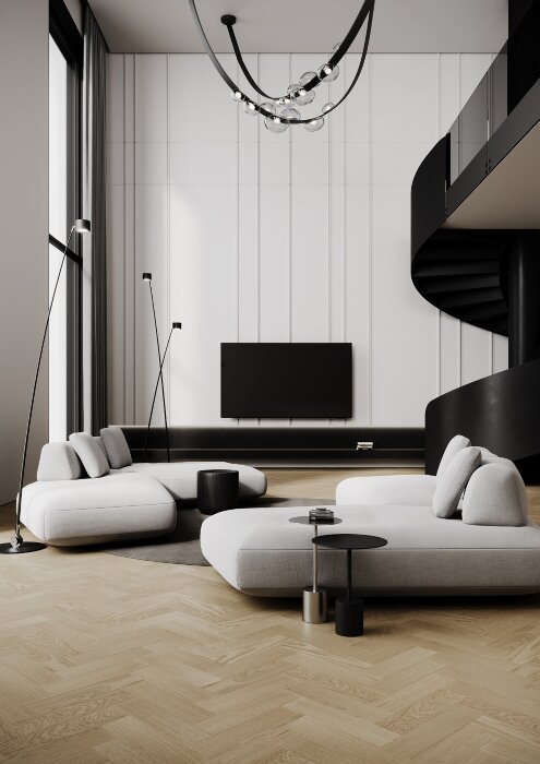 Кварцевый SPC паркет Quartz Parquet Штучный паркет Дуб Бисквитный 44-1258-07 (400х100х5мм)