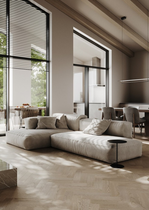 Кварцевый SPC паркет Quartz Parquet Штучный паркет Дуб Пряная Ваниль 44-1258-05 (400х100х5мм)