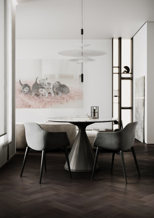 Кварцевый SPC паркет Quartz Parquet Штучный паркет Дуб Смоляной 44-1258-01 (400х100х5мм)