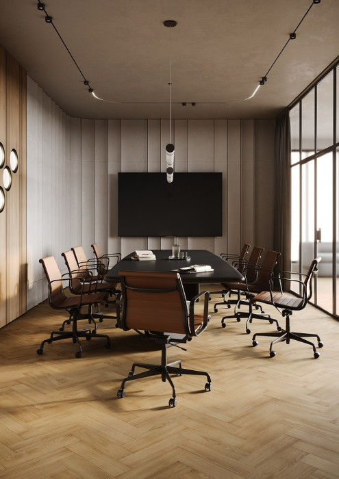 Кварцевый SPC паркет Quartz Parquet Штучный паркет 44-400-74 Гикори Североамериканский (400х100х5мм)