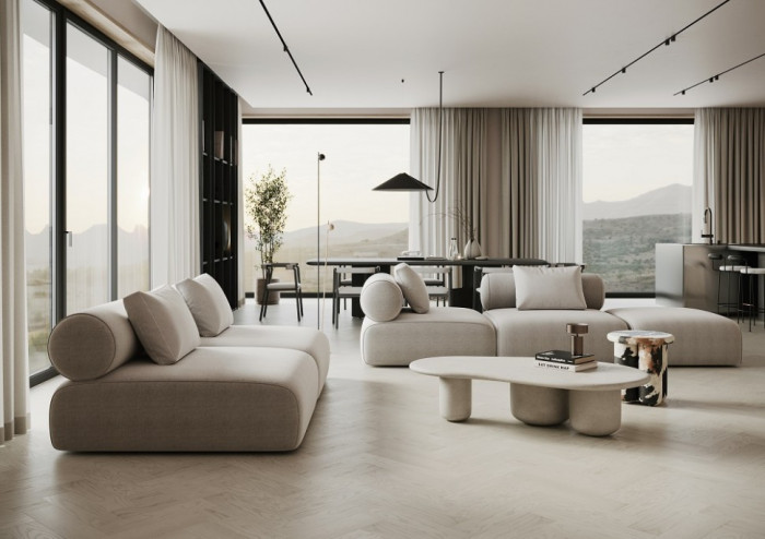 Кварцевый SPC паркет Quartz Parquet Штучный паркет Дуб Песочный 44-408 (400х100х5мм)