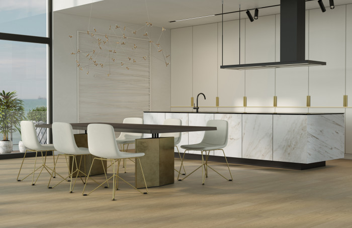 Кварцевый SPC паркет Quartz Parquet CLASSIC Дуб Карельский 419 браш (1220х152х7мм)