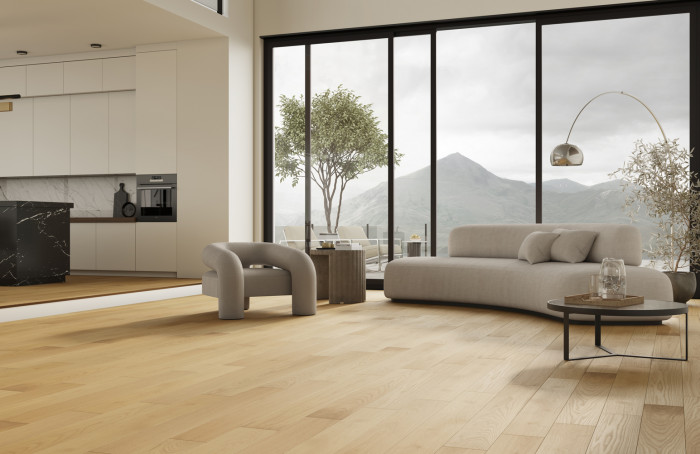 Кварцевый SPC паркет Quartz Parquet CLASSIC Дуб Медовый Раф 463 браш (1220х152х7мм)