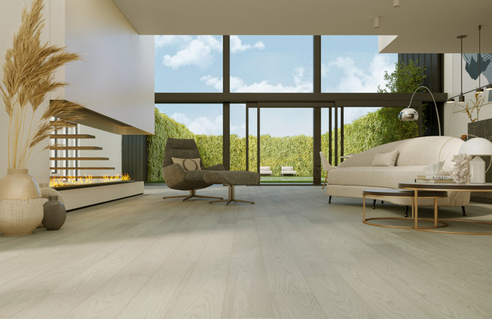 Кварцевый SPC паркет Quartz Parquet CLASSIC Дуб Песочный 408 браш (1220х152х7мм)