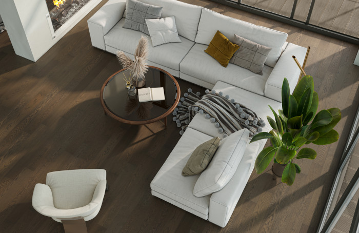 Кварцевый SPC паркет Quartz Parquet CLASSIC Дуб Рустикальный 410 браш (1220х152х7мм)