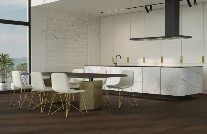 Кварцевый SPC паркет Quartz Parquet CLASSIC Дуб Рустикальный 410 браш (1220х152х7мм)