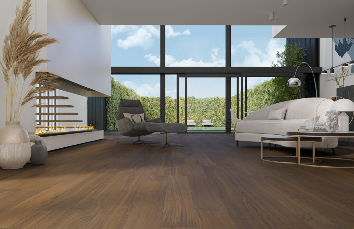 Кварцевый SPC паркет Quartz Parquet CLASSIC Орех Американский 400-29 (1220х152х7мм)