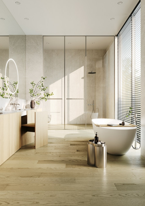 Кварцевый SPC паркет Quartz Parquet CLASSIC Дуб Шампань 414 браш (1220х152х7мм)