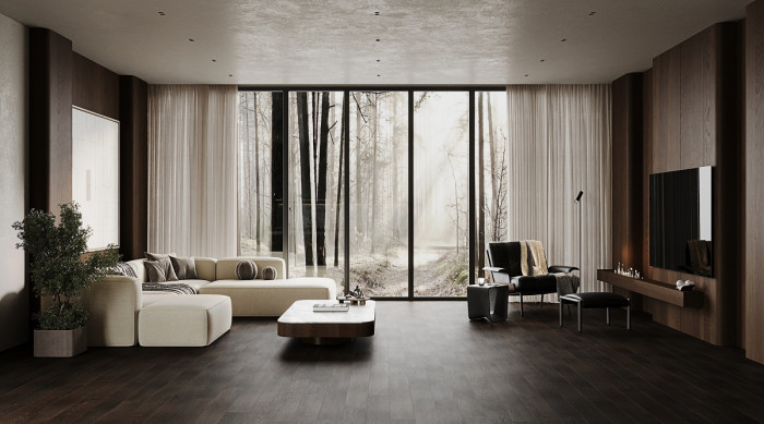 Кварцевый SPC паркет Quartz Parquet CLASSIC Венге Африканский Глянец 400-64 (1220х152х7мм)