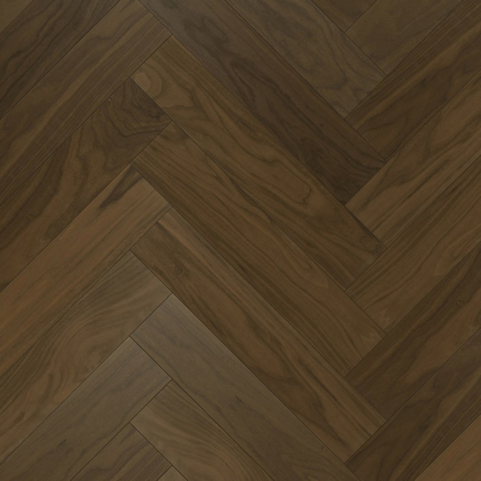 Кварцевый SPC паркет Quartz Parquet Орех Американский 33-400-29 Английская Ёлка (635х127х5мм)