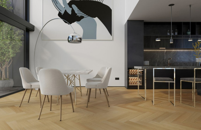 Кварцевый SPC паркет Quartz Parquet Дуб Тоскана 33-407 браш Английская Ёлка (635х127х5мм)