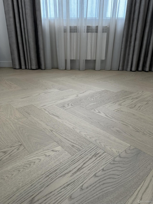 Кварцевый SPC паркет Quartz Parquet Дуб Шампань 33-414 браш Английская Ёлка (635х127х5мм)